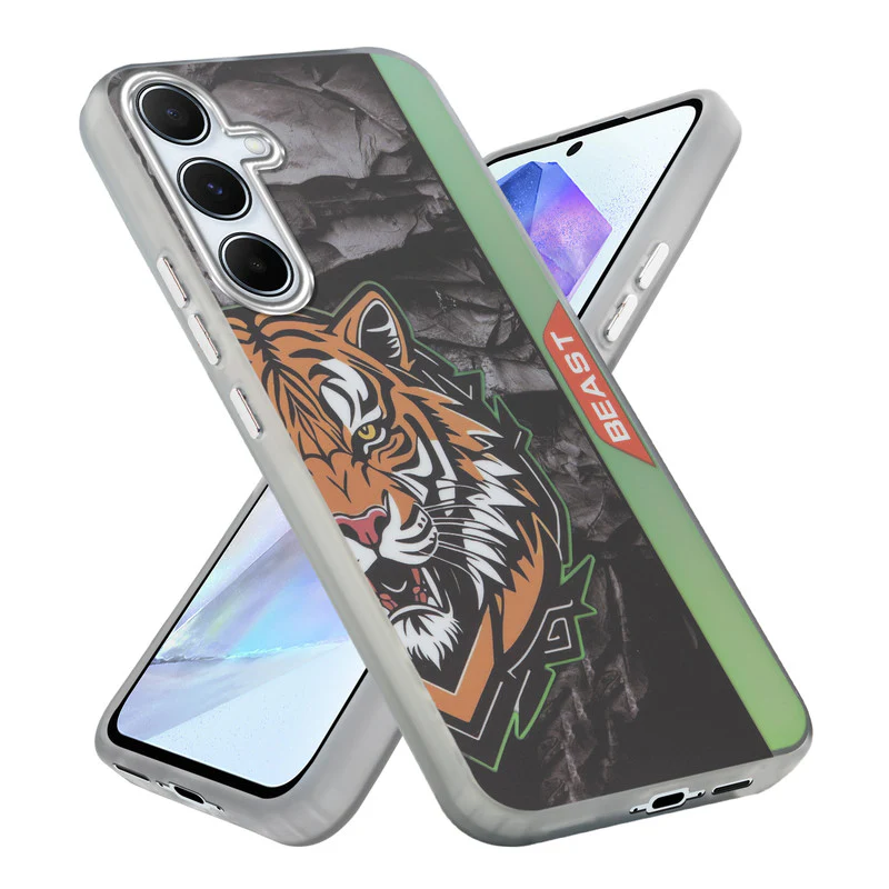 Beast Mode Animal Printed Back Case For Samsung A55 5G With Hard Back & Glow Effect - Image 55
