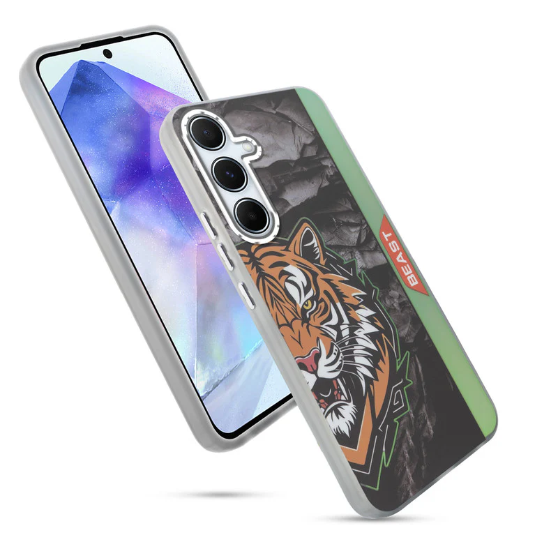 Beast Mode Animal Printed Back Case For Samsung A55 5G With Hard Back & Glow Effect - Image 57