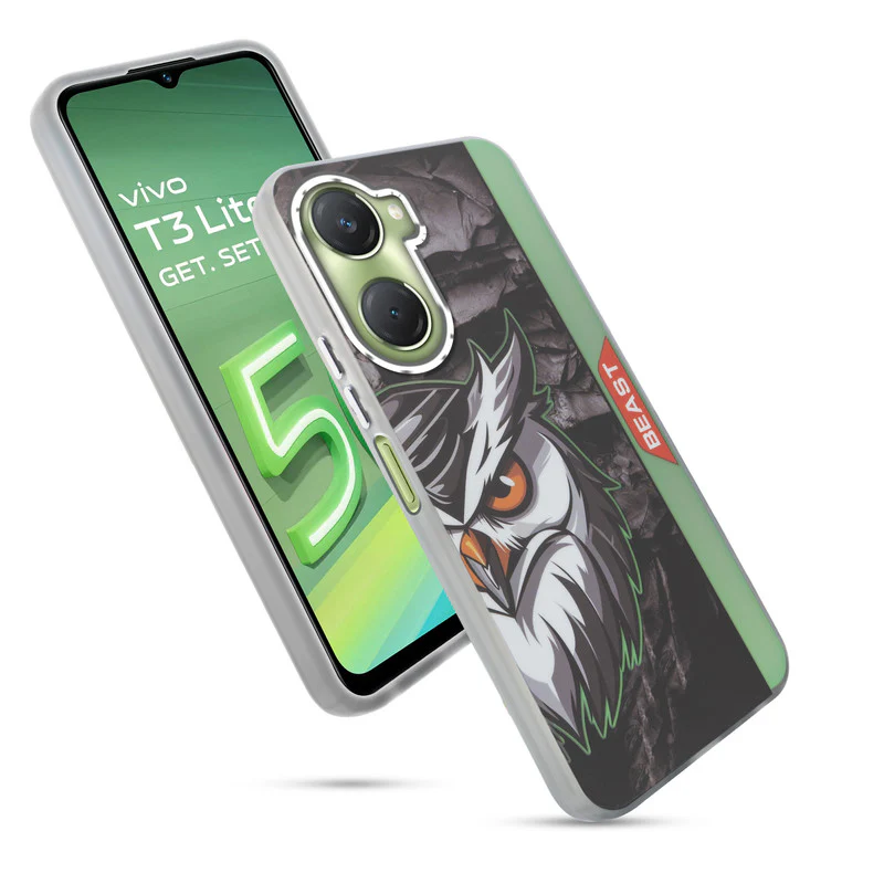 Beast Mode Animal Printed Back Case For Vivo T3 Lite 5G With Hard Back & Glow Effect - Image 45