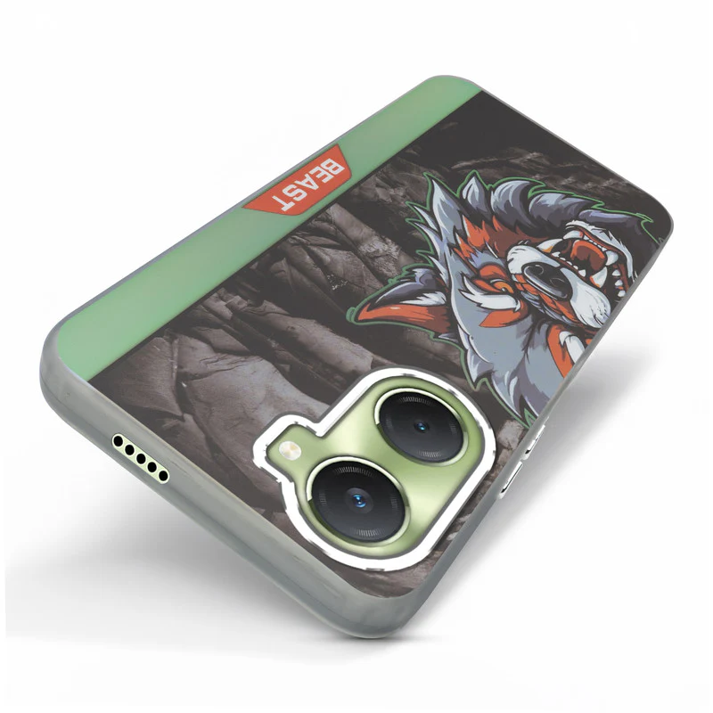 Beast Mode Animal Printed Back Case For Vivo T3 Lite 5G With Hard Back & Glow Effect - Image 5