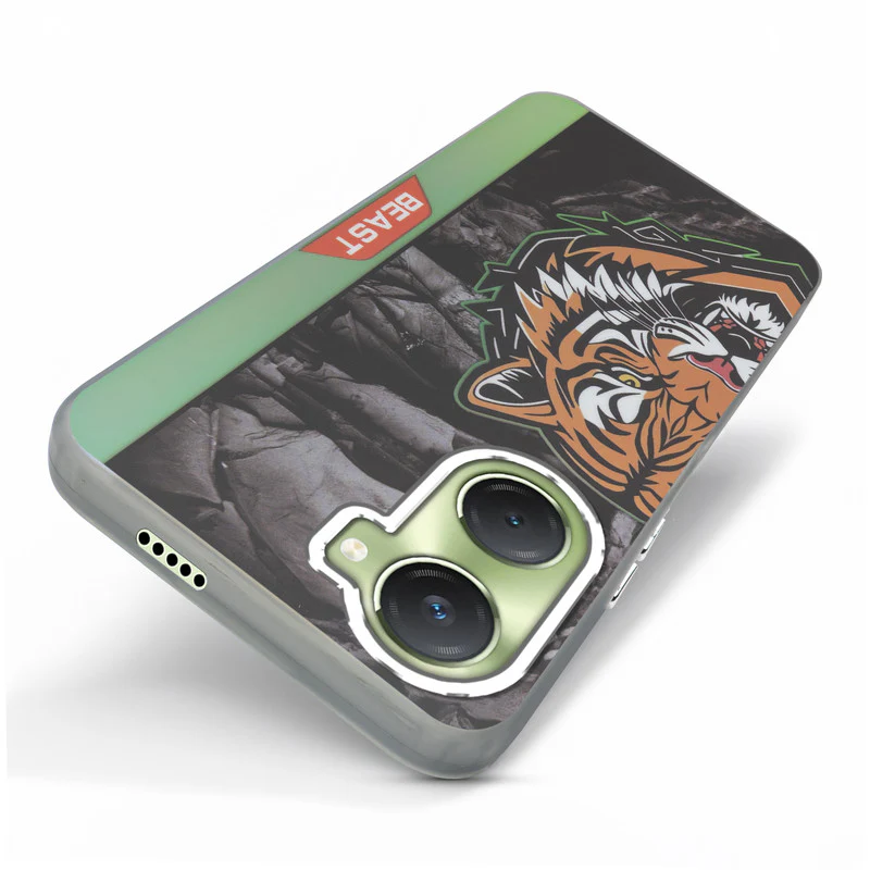 Beast Mode Animal Printed Back Case For Vivo T3 Lite 5G With Hard Back & Glow Effect - Image 59