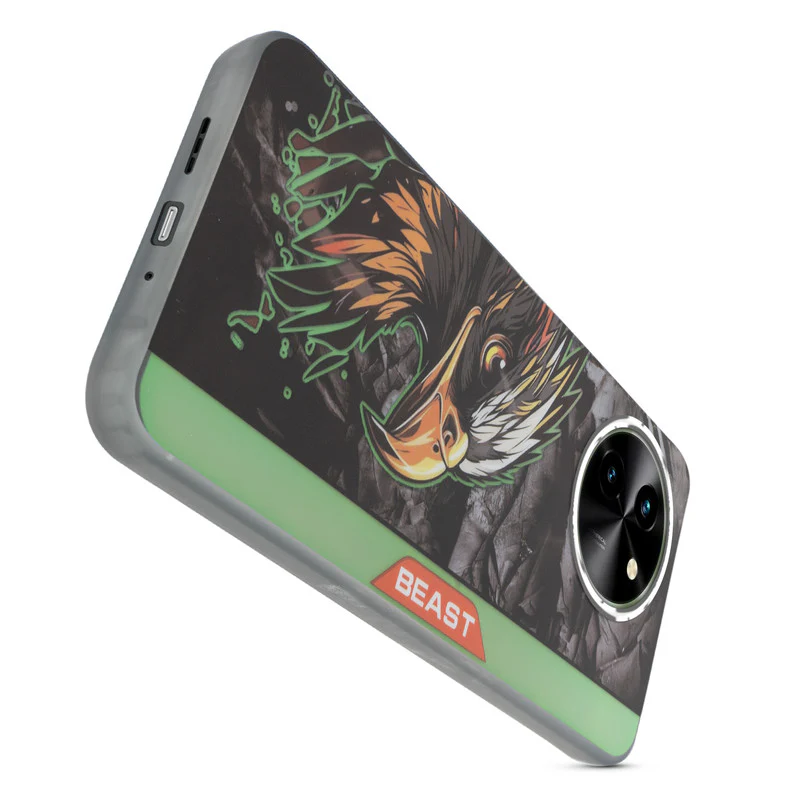 Beast Mode Animal Printed Back Case For Vivo T3x 5G With Hard Back & Glow Effect - Image 12