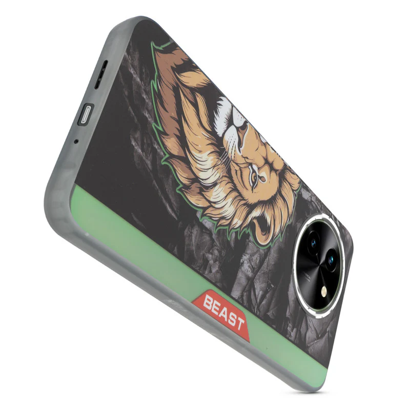 Beast Mode Animal Printed Back Case For Vivo T3x 5G With Hard Back & Glow Effect - Image 36