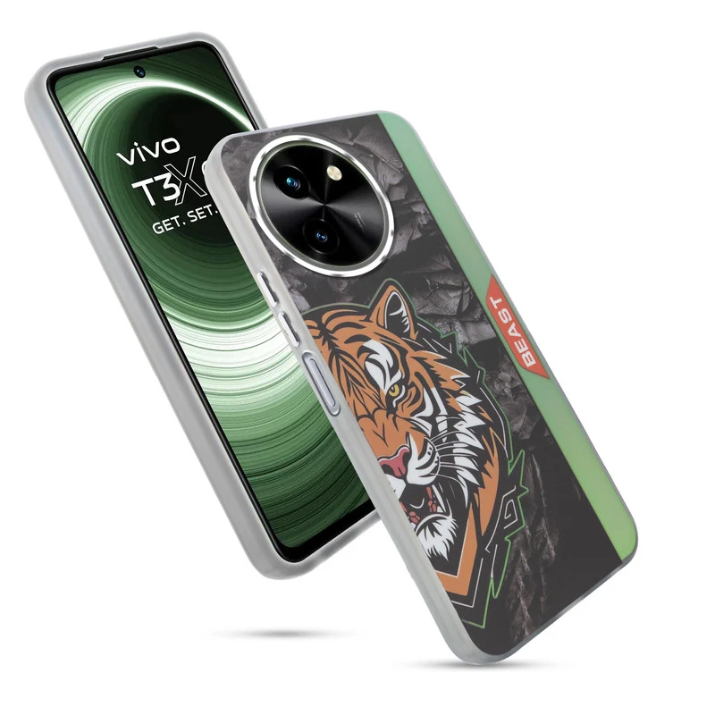 Beast Mode Animal Printed Back Case For Vivo T3x 5G With Hard Back & Glow Effect - Image 57