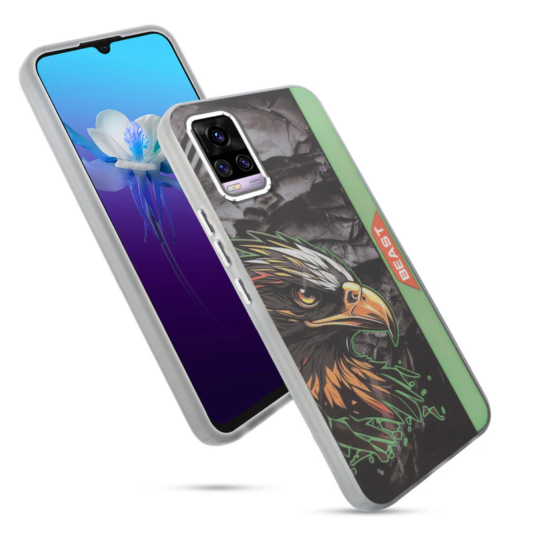 Beast Mode Animal Printed Back Case For Vivo V20 With Hard Back & Glow Effect - Image 9