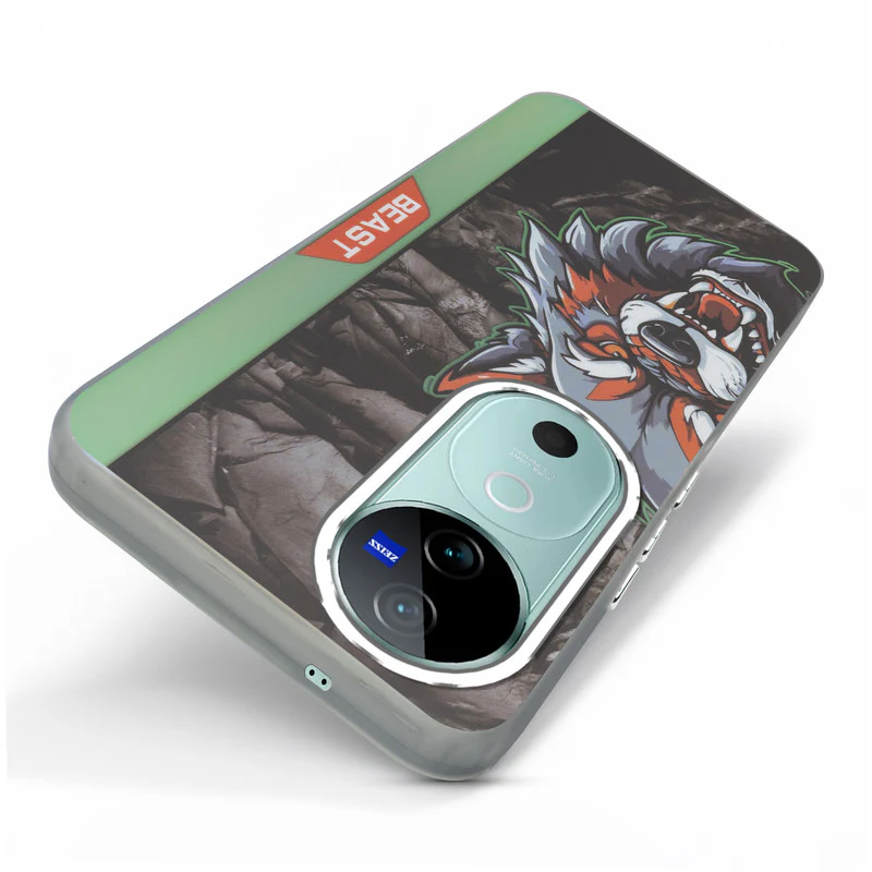 Beast Mode Animal Printed Back Case For Vivo V40 5G With Hard Back & Glow Effect - Image 5