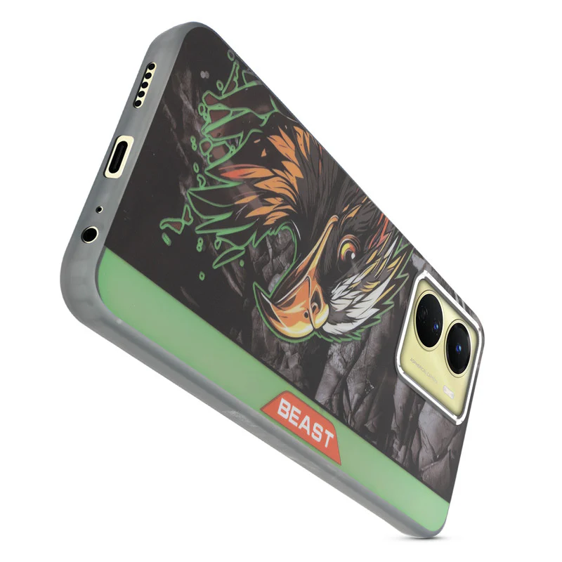 Beast Mode Animal Printed Back Case For Vivo Y16 With Hard Back & Glow Effect - Image 12