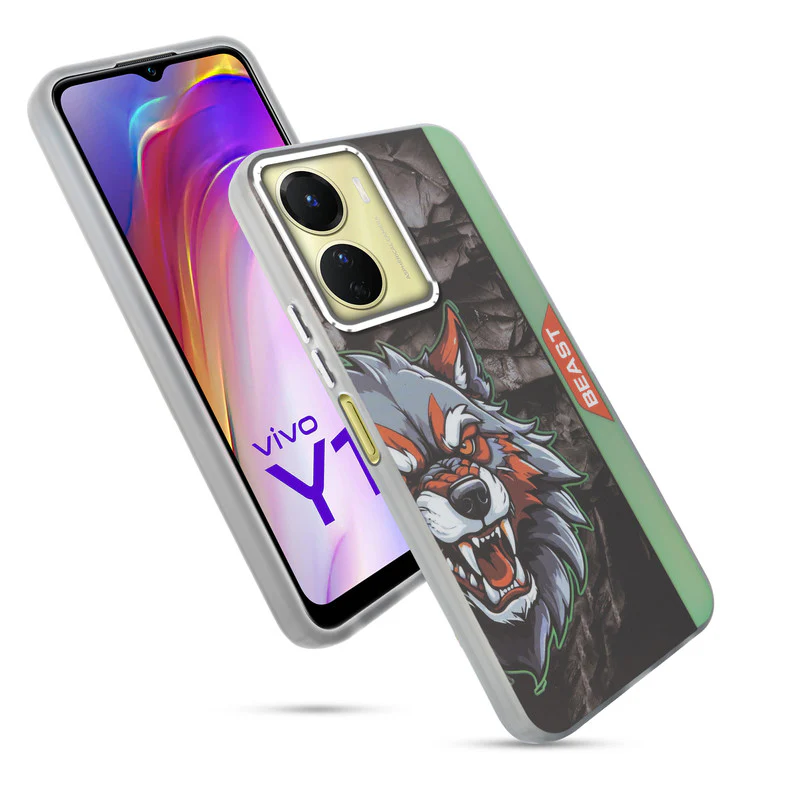 Beast Mode Animal Printed Back Case For Vivo Y16 With Hard Back & Glow Effect - Image 3