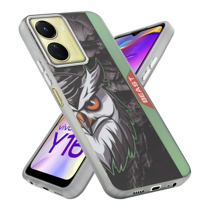 Beast Mode Animal Printed Back Case For Vivo Y16 With Hard Back & Glow Effect - Image 43