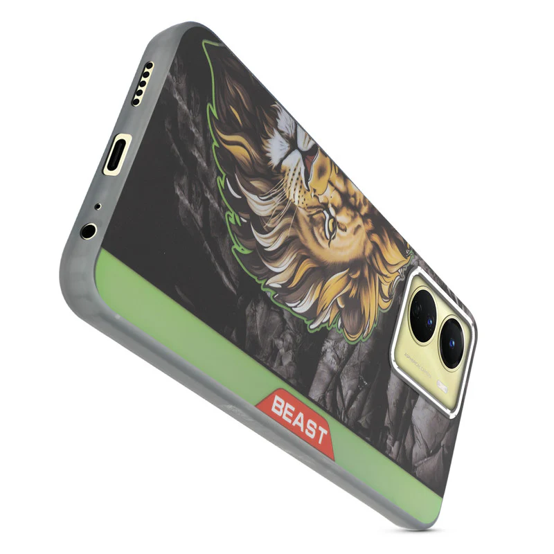Beast Mode Animal Printed Back Case For Vivo Y16 With Hard Back & Glow Effect - Image 54