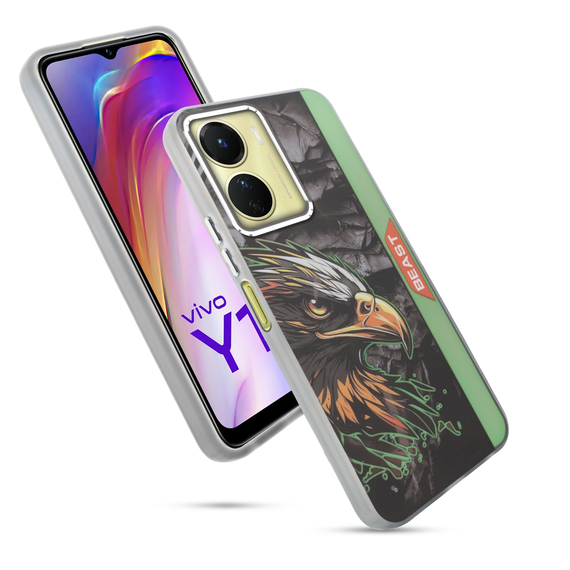 Beast Mode Animal Printed Back Case For Vivo Y16 With Hard Back & Glow Effect - Image 9