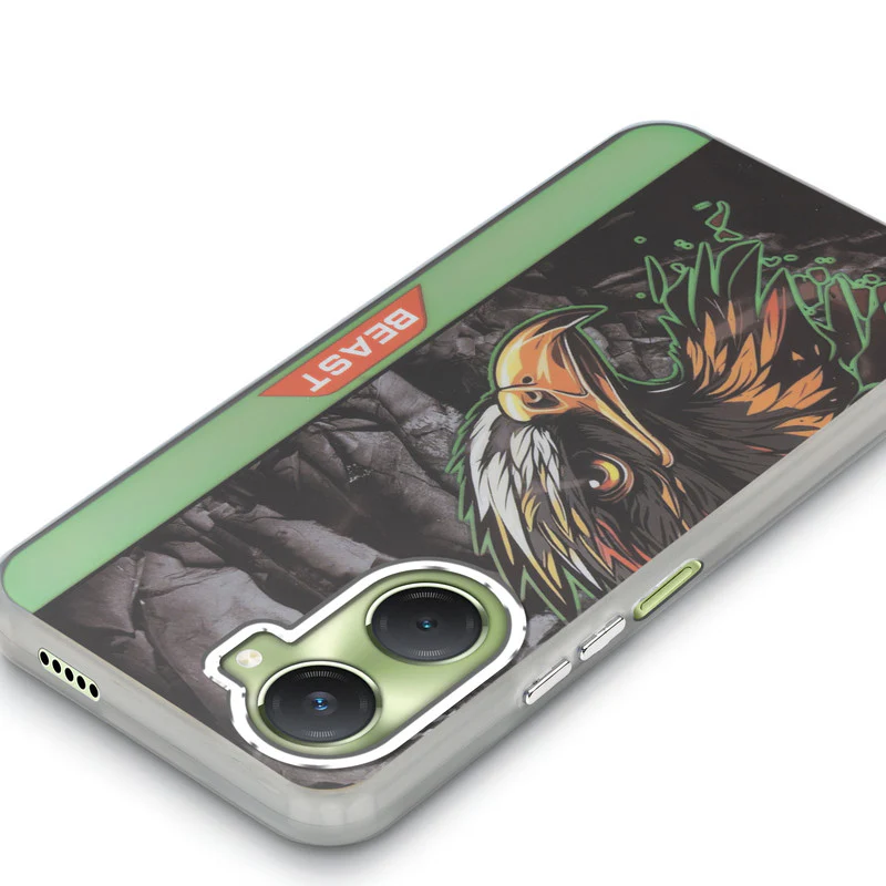 Beast Mode Animal Printed Back Case For Vivo Y18 With Hard Back & Glow Effect - Image 10