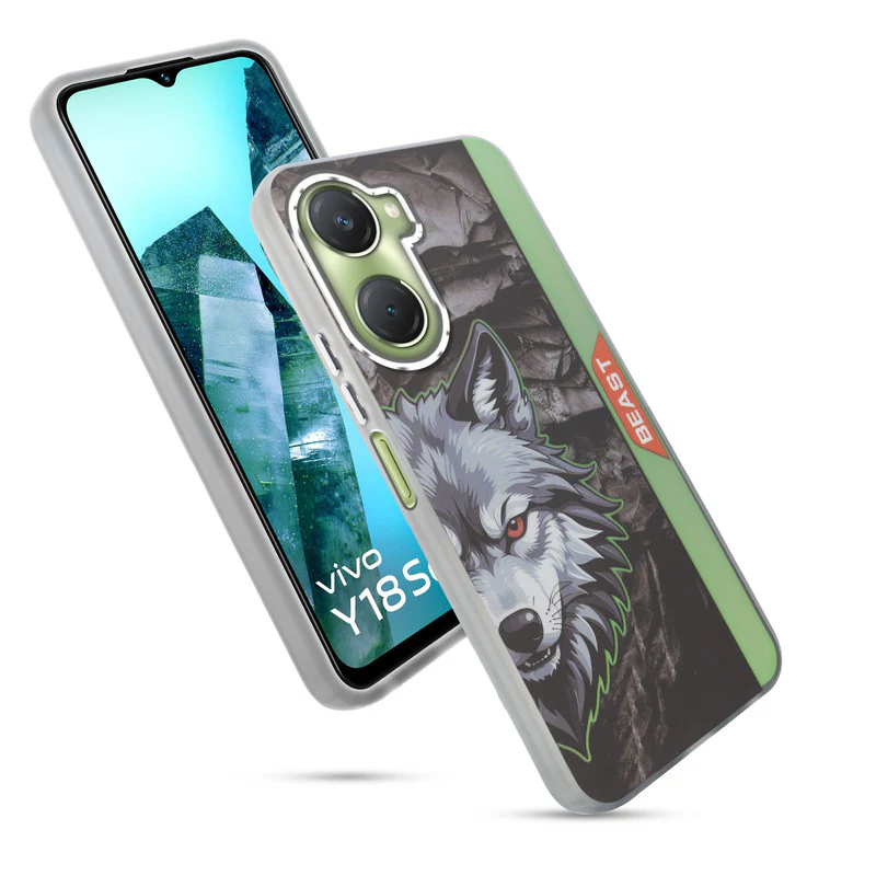 Beast Mode Animal Printed Back Case For Vivo Y18 With Hard Back & Glow Effect - Image 15