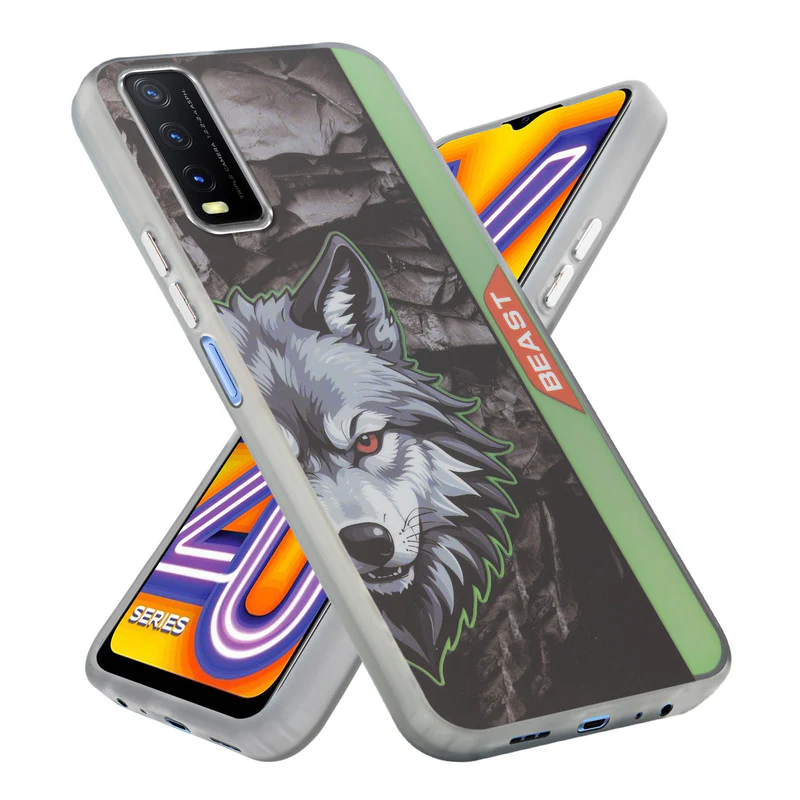 Beast Mode Animal Printed Back Case For Vivo Y20 With Hard Back & Glow Effect - Image 13