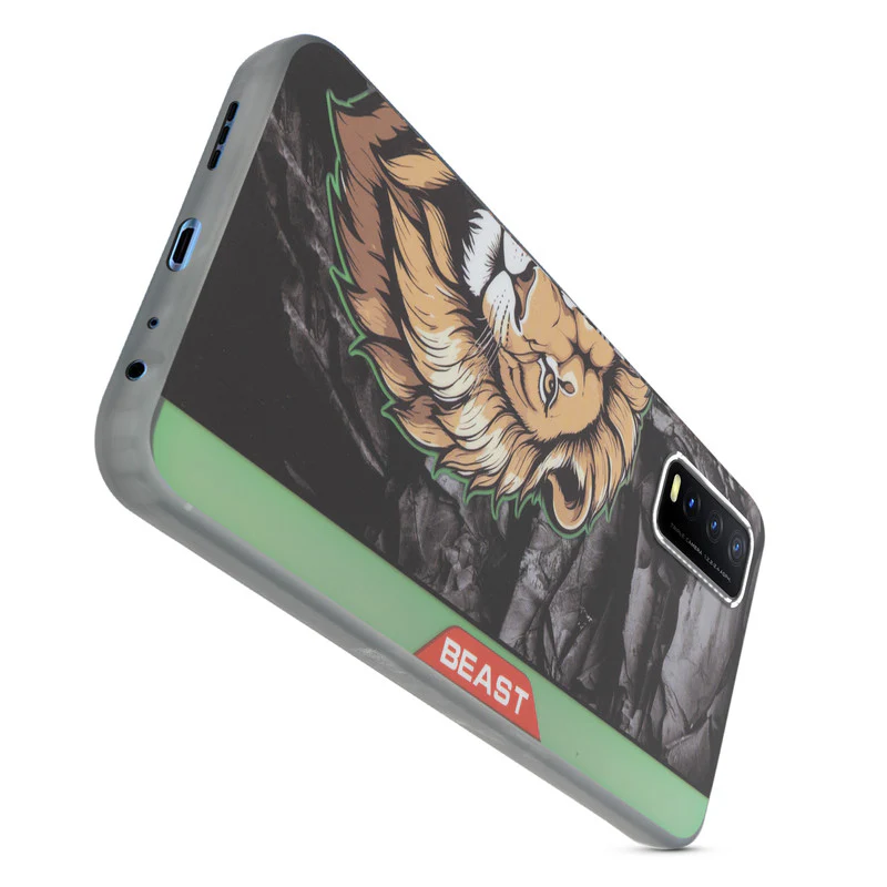 Beast Mode Animal Printed Back Case For Vivo Y20 With Hard Back & Glow Effect - Image 36