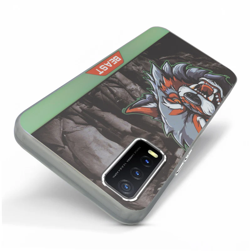 Beast Mode Animal Printed Back Case For Vivo Y20 With Hard Back & Glow Effect - Image 5