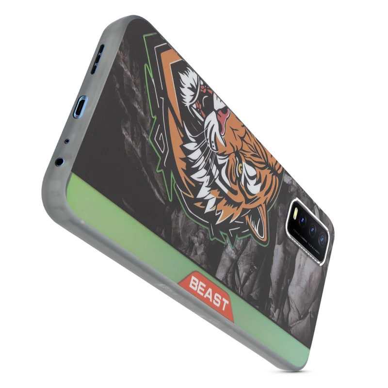 Beast Mode Animal Printed Back Case For Vivo Y20 With Hard Back & Glow Effect - Image 60