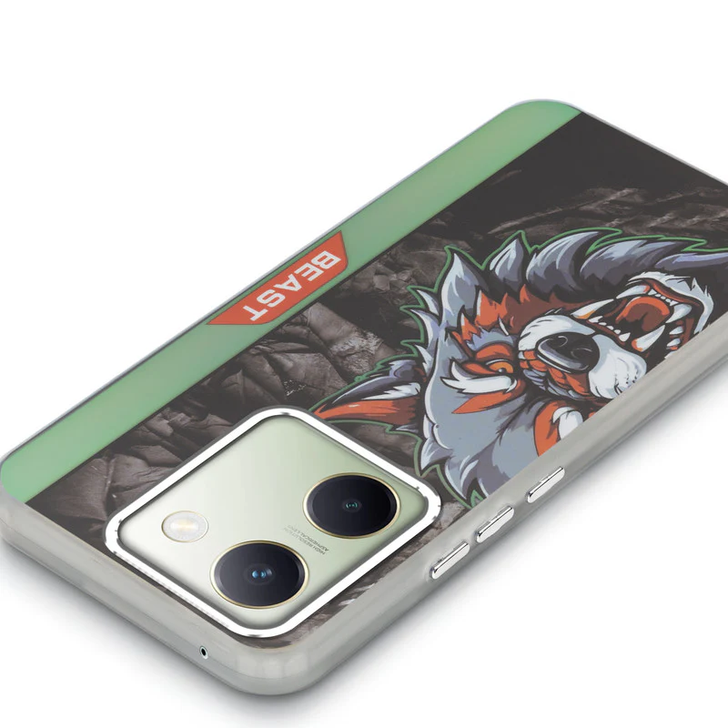 Beast Mode Animal Printed Back Case For Vivo Y200 Pro 5G With Hard Back & Glow Effect - Image 4