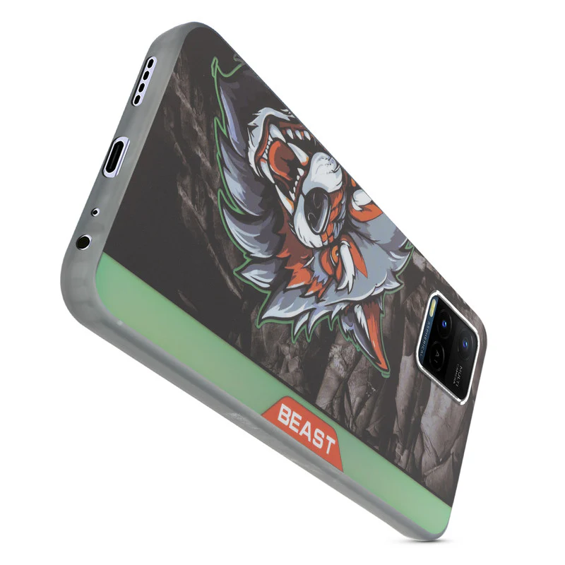 Beast Mode Animal Printed Back Case For Vivo Y21 2021 With Hard Back & Glow Effect - Image 6