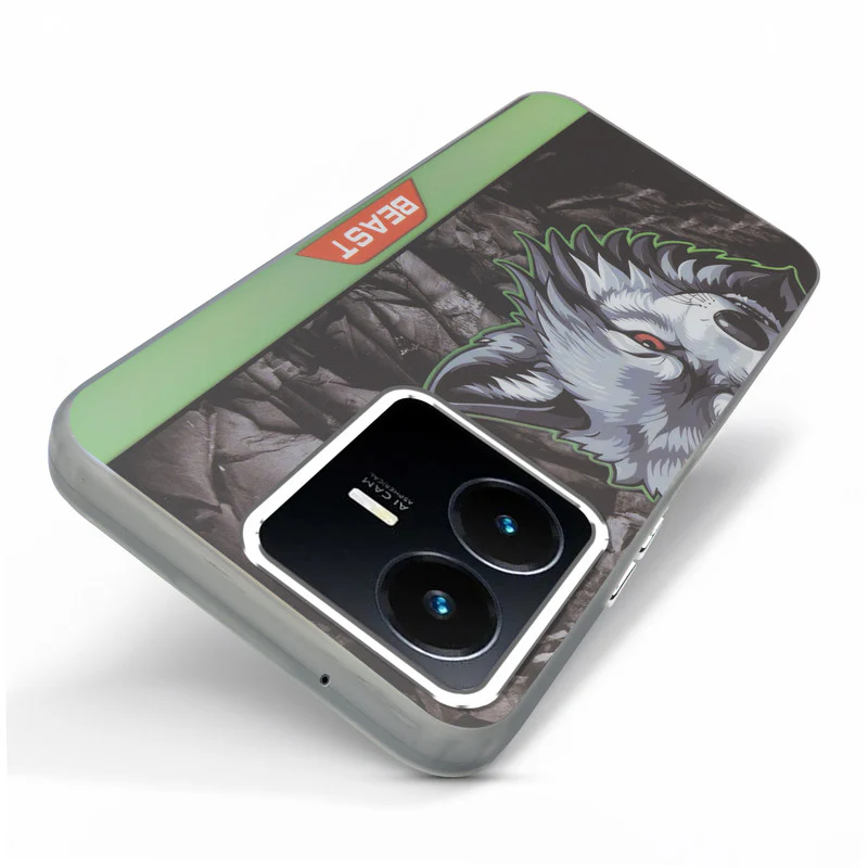 Beast Mode Animal Printed Back Case For Vivo Y22 With Hard Back & Glow Effect - Image 17