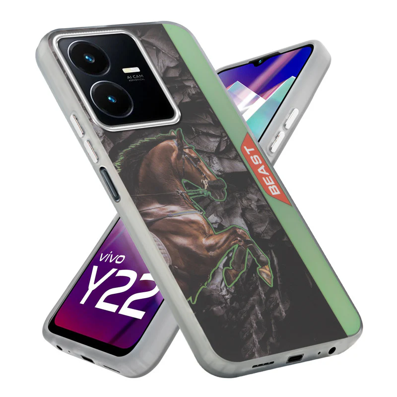 Beast Mode Animal Printed Back Case For Vivo Y22 With Hard Back & Glow Effect - Image 19
