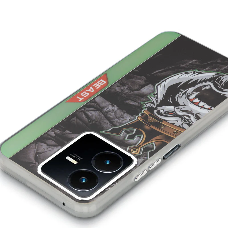 Beast Mode Animal Printed Back Case For Vivo Y22 With Hard Back & Glow Effect - Image 28