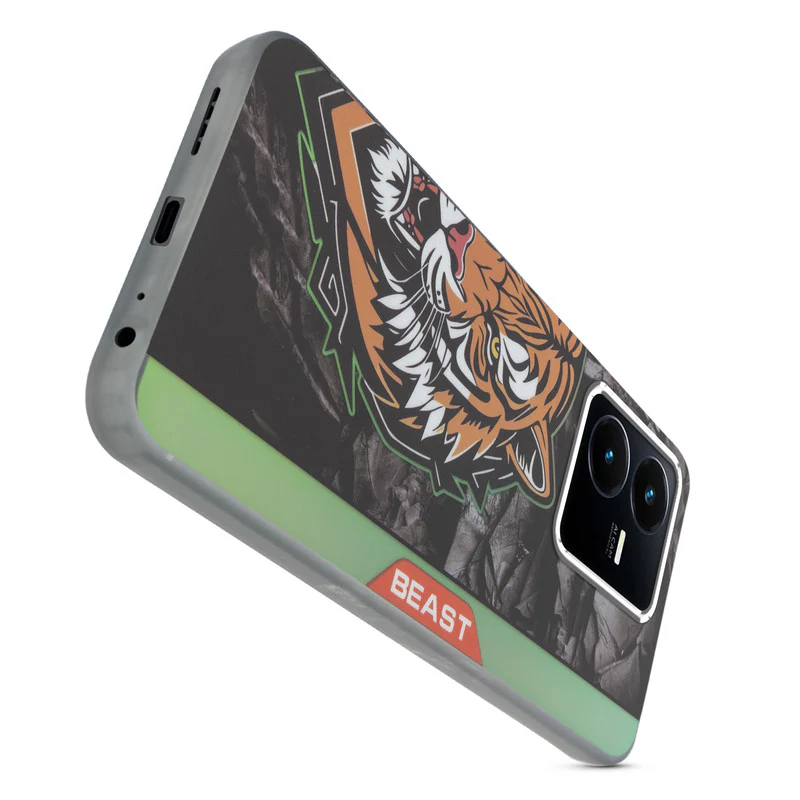 Beast Mode Animal Printed Back Case For Vivo Y22 With Hard Back & Glow Effect - Image 42