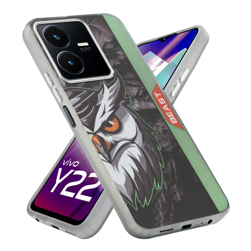 Beast Mode Animal Printed Back Case For Vivo Y22 With Hard Back & Glow Effect - Image 43