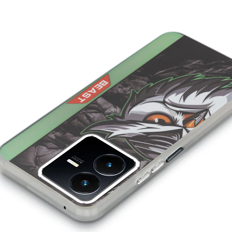 Beast Mode Animal Printed Back Case For Vivo Y22 With Hard Back & Glow Effect - Image 46