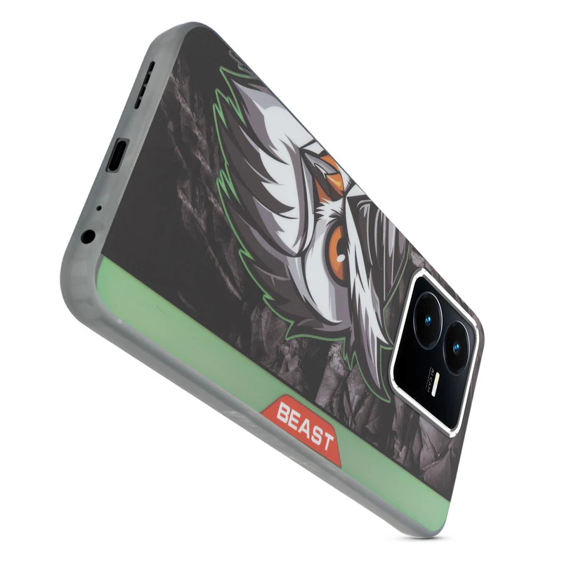 Beast Mode Animal Printed Back Case For Vivo Y22 With Hard Back & Glow Effect - Image 48