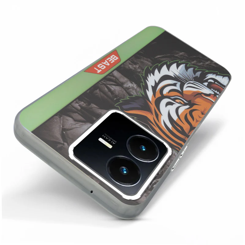 Beast Mode Animal Printed Back Case For Vivo Y22 With Hard Back & Glow Effect - Image 59