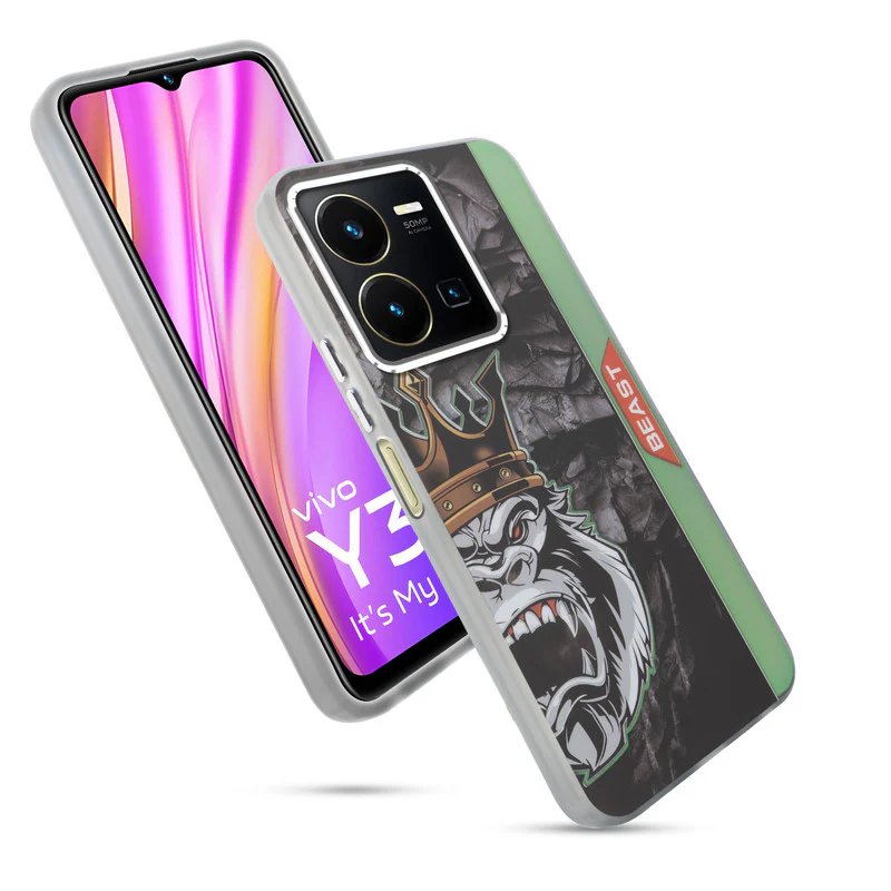 Beast Mode Animal Printed Back Case For Vivo Y35 With Hard Back & Glow Effect - Image 27
