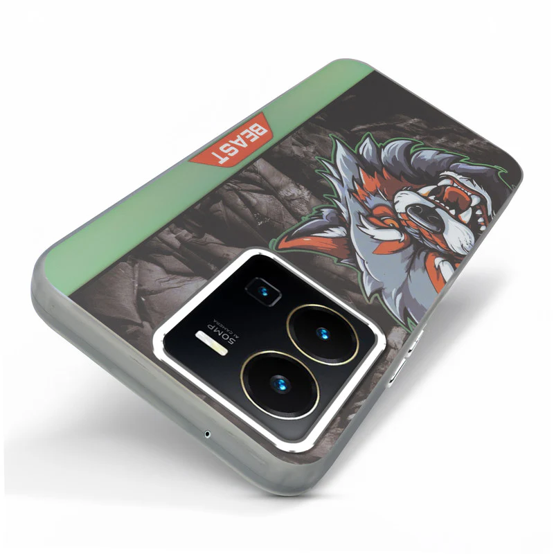 Beast Mode Animal Printed Back Case For Vivo Y35 With Hard Back & Glow Effect - Image 5