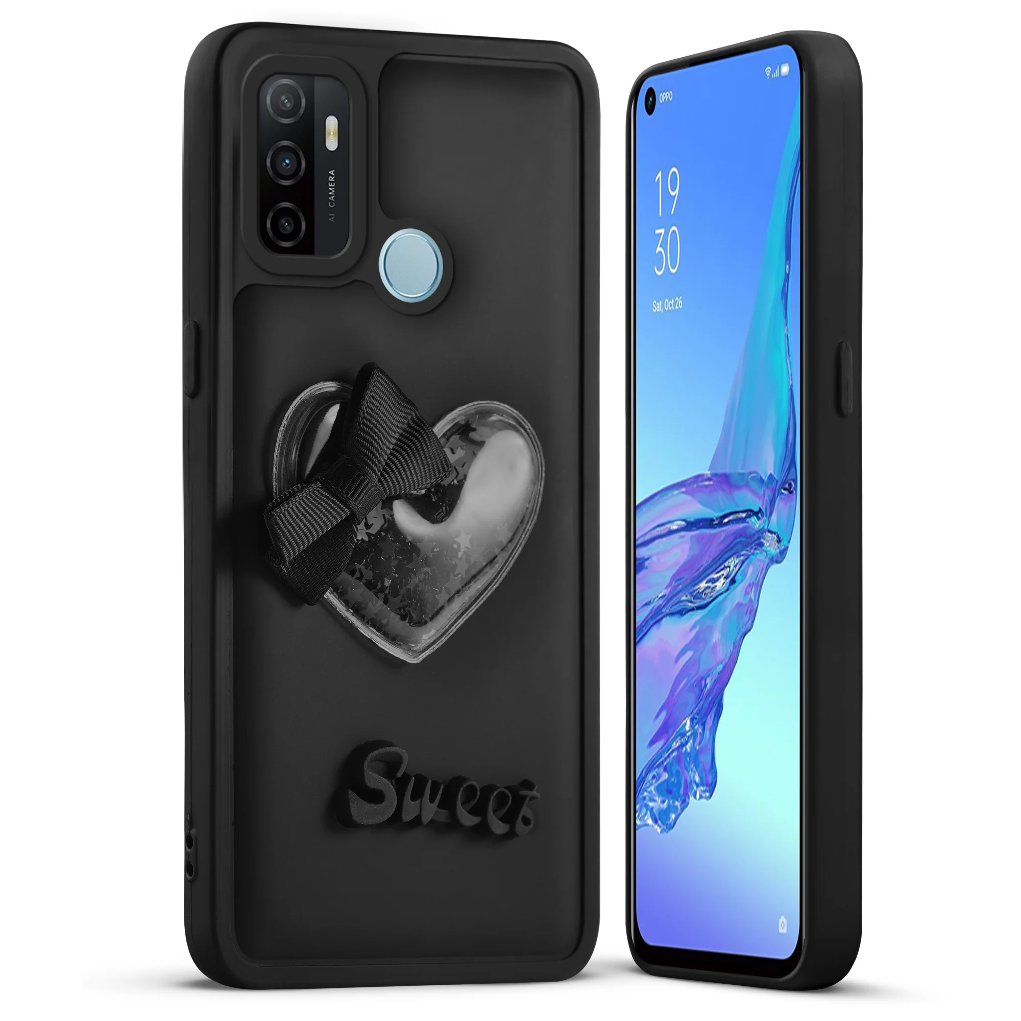Bow Heart Cute Phone Back Cover for Oppo A53 2020 - Image 4