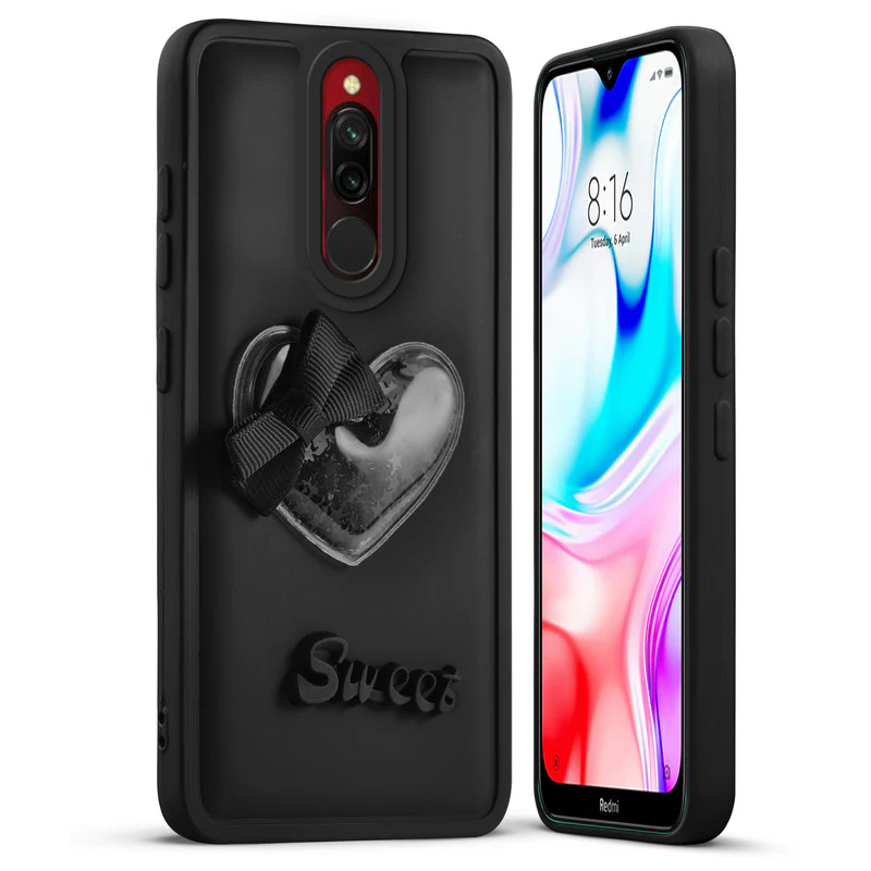 Bow Heart Cute Phone Back Cover for Redmi 8 - Image 4