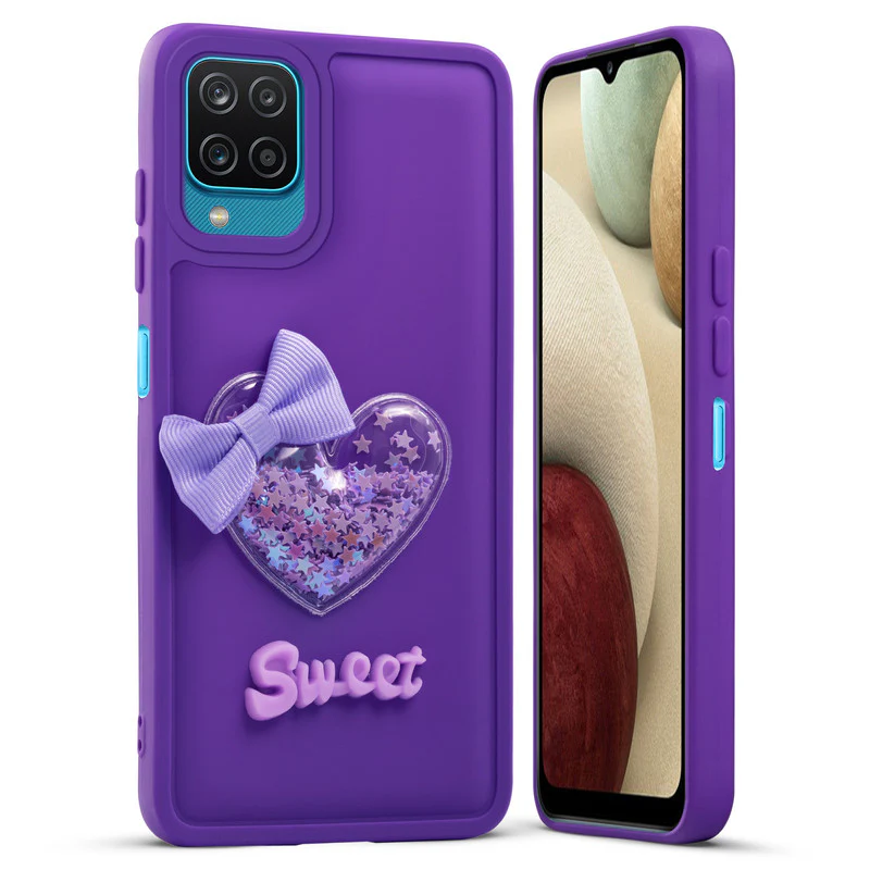 Bow Heart Cute Phone Back Cover for Samsung A12 - Image 14
