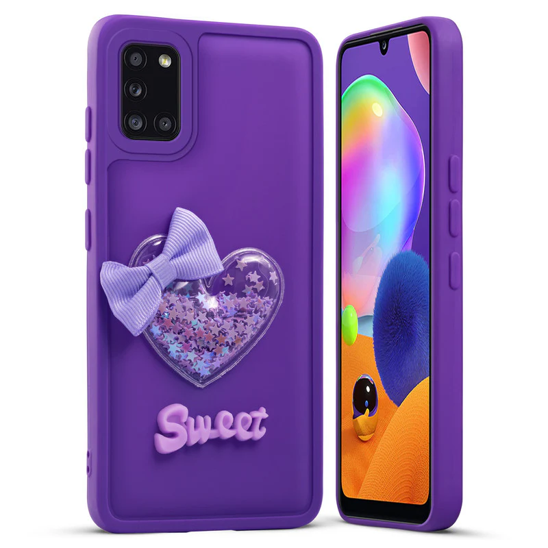 Bow Heart Cute Phone Back Cover for Samsung A31 - Image 14