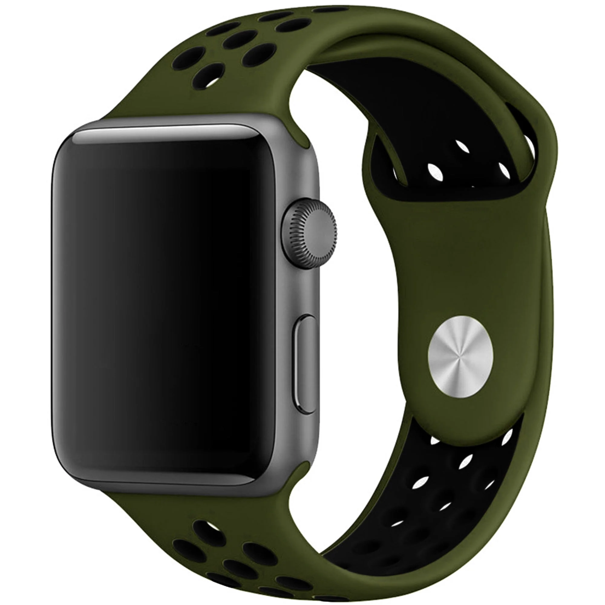 Breathable Dotted Dual-Tone Silicone Strap for Apple iWatch - Image 13