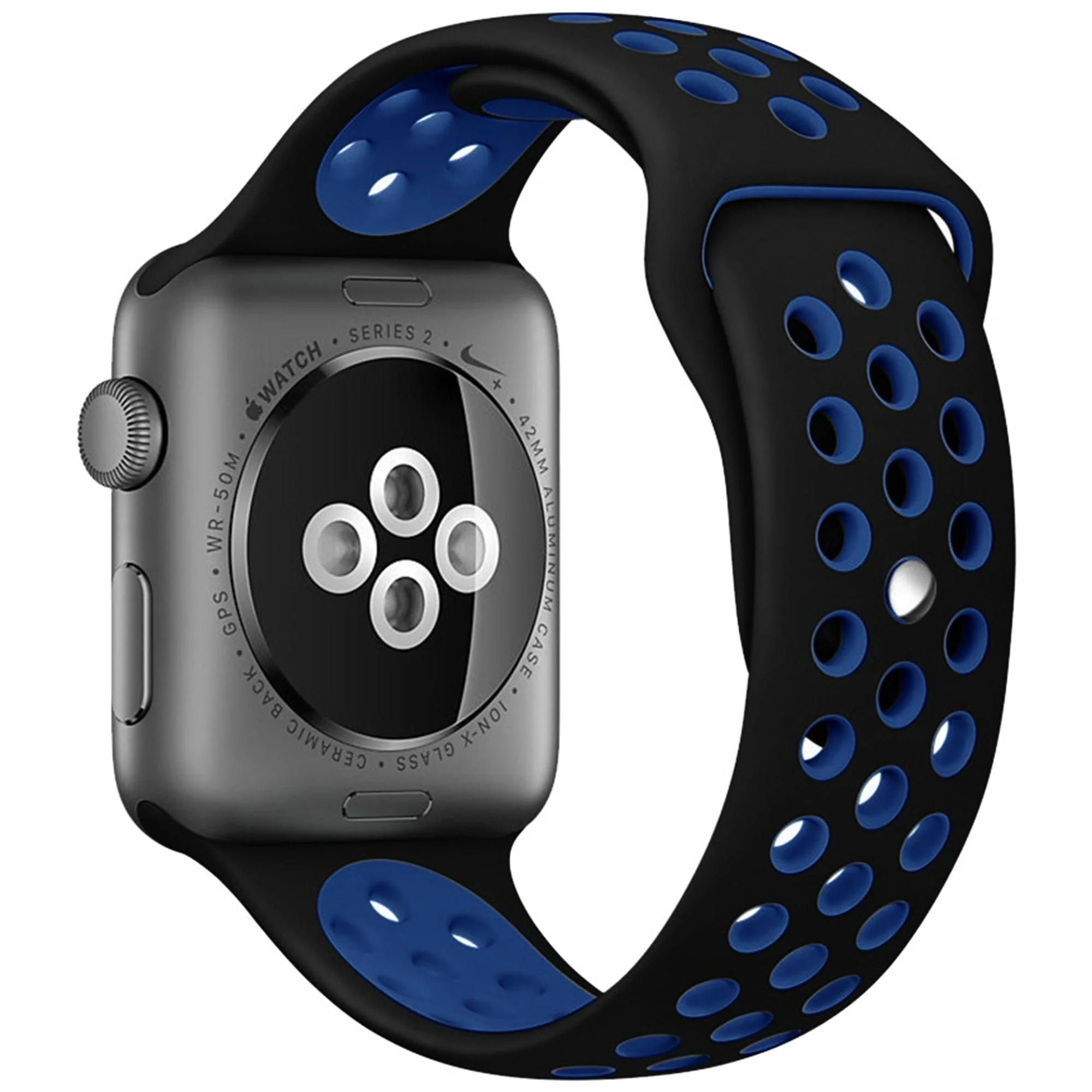 Breathable Dotted Dual-Tone Silicone Strap for Apple iWatch - Image 19