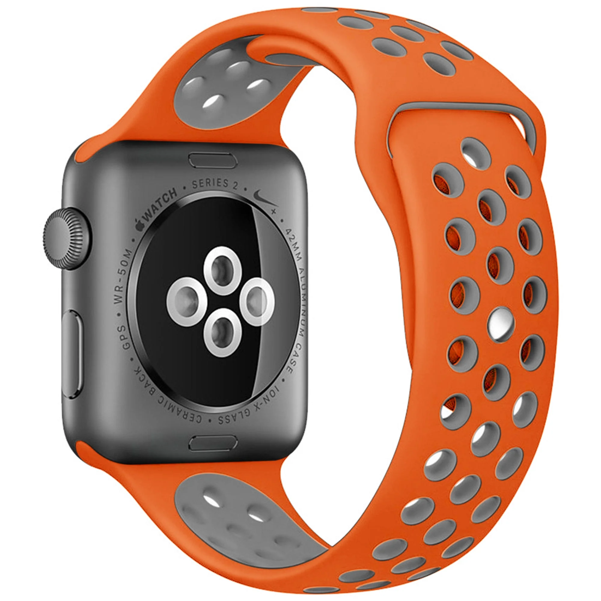Breathable Dotted Dual-Tone Silicone Strap for Apple iWatch - Image 54