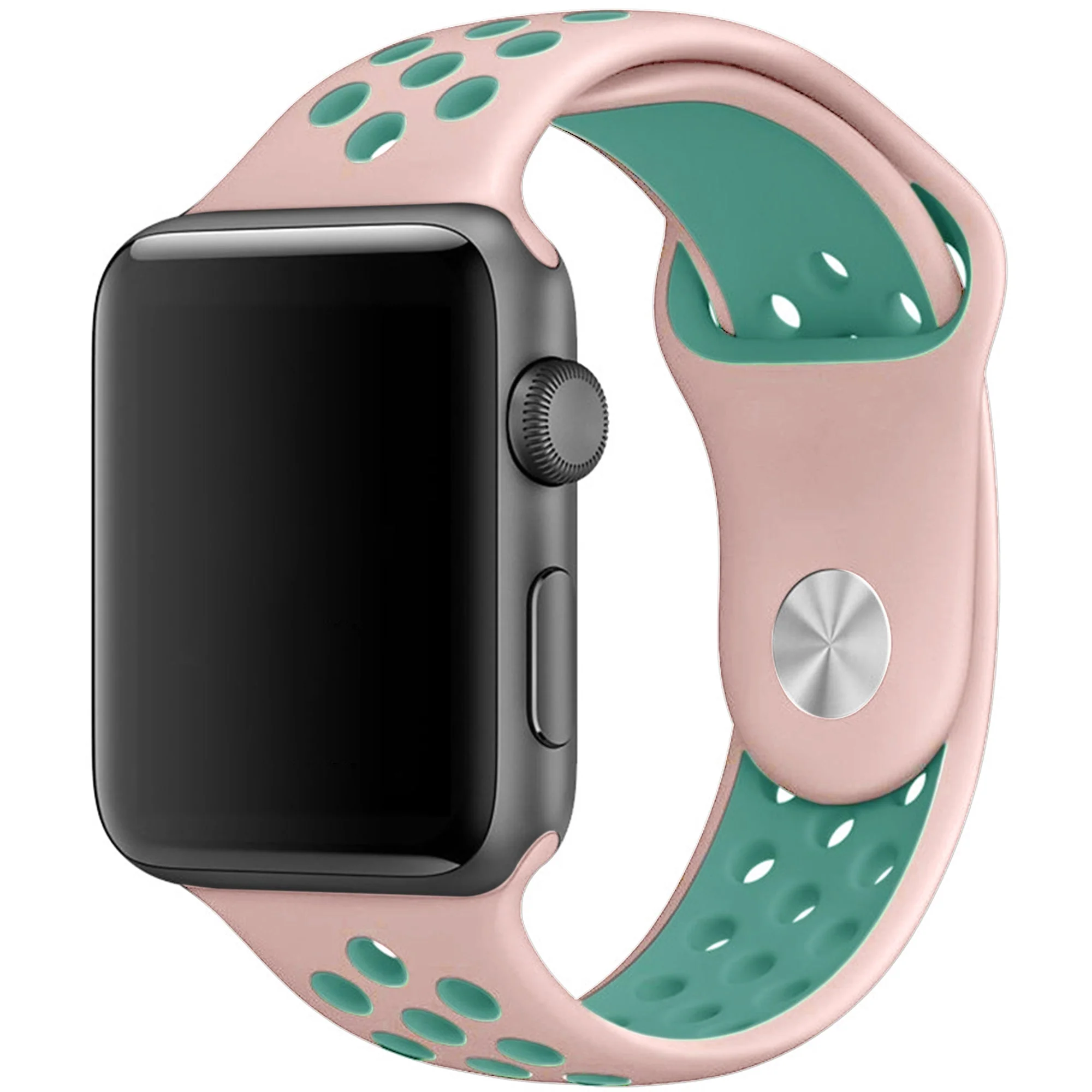 Breathable Dotted Dual-Tone Silicone Strap for Apple iWatch - Image 62