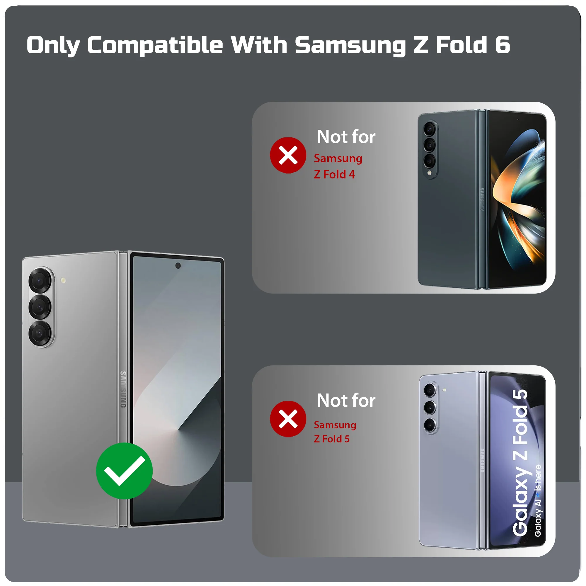 Carbon Fiber TPU Back Cover for Samsung Z Fold 6 with Checkered Printed Designs - Image 20