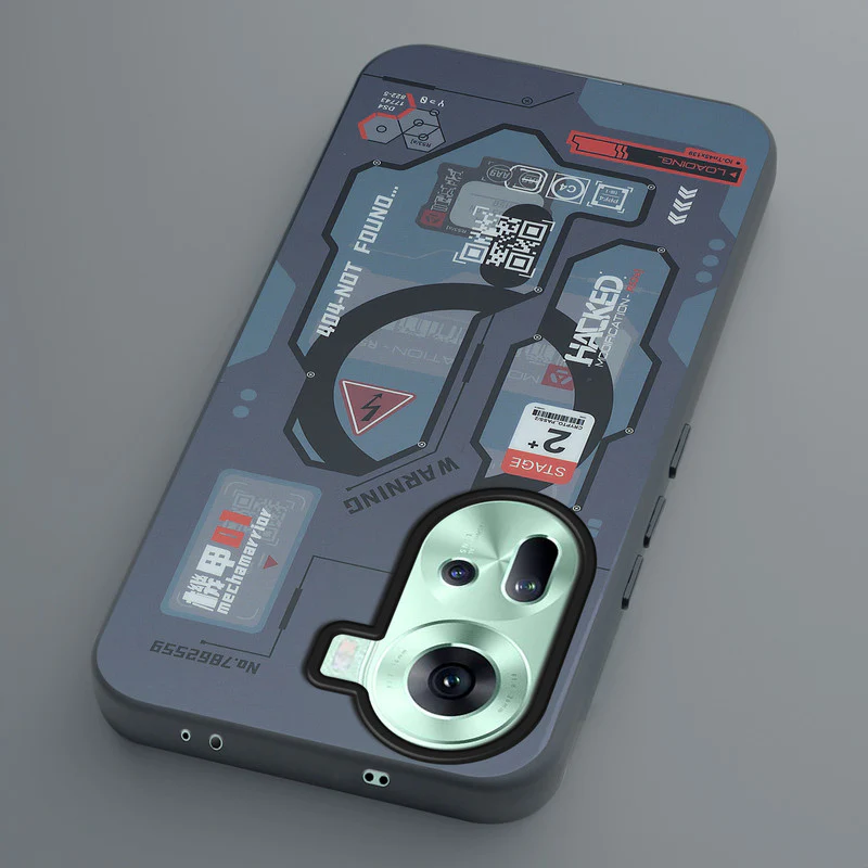 Mechanical Circuit Sector Print Hard Back Cover For Oppo Reno 11 5G - Image 36
