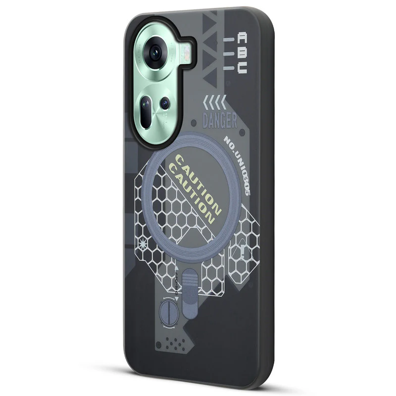 Mechanical Circuit Sector Print Hard Back Cover For Oppo Reno 11 5G - Image 4