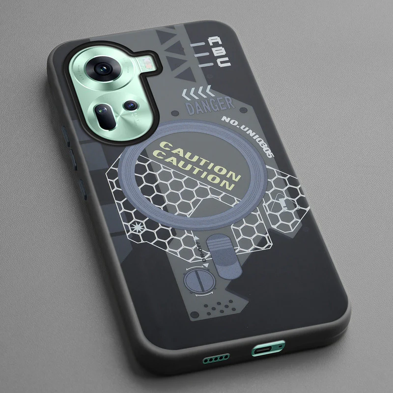 Mechanical Circuit Sector Print Hard Back Cover For Oppo Reno 11 5G - Image 5