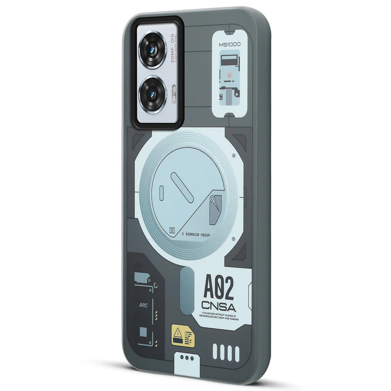 Mechanical Circuit Print Hard Back Cover For Motorola Edge 50 Fusion - Image 22