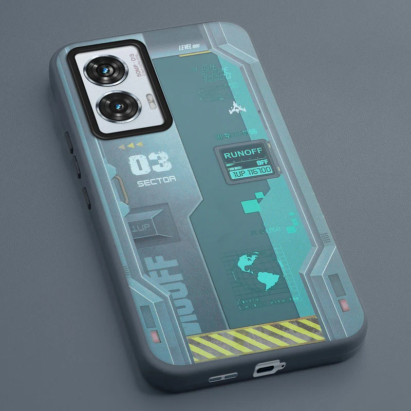 Mechanical Circuit Print Hard Back Cover For Motorola Edge 50 Fusion - Image 35