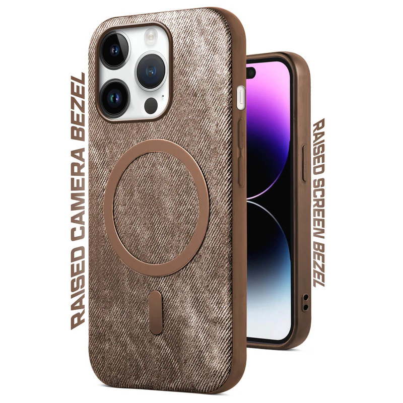 Classic Denim Finish Back Case For Apple iPhone 14 Pro Max With Wireless Charging Support Support - Image 12