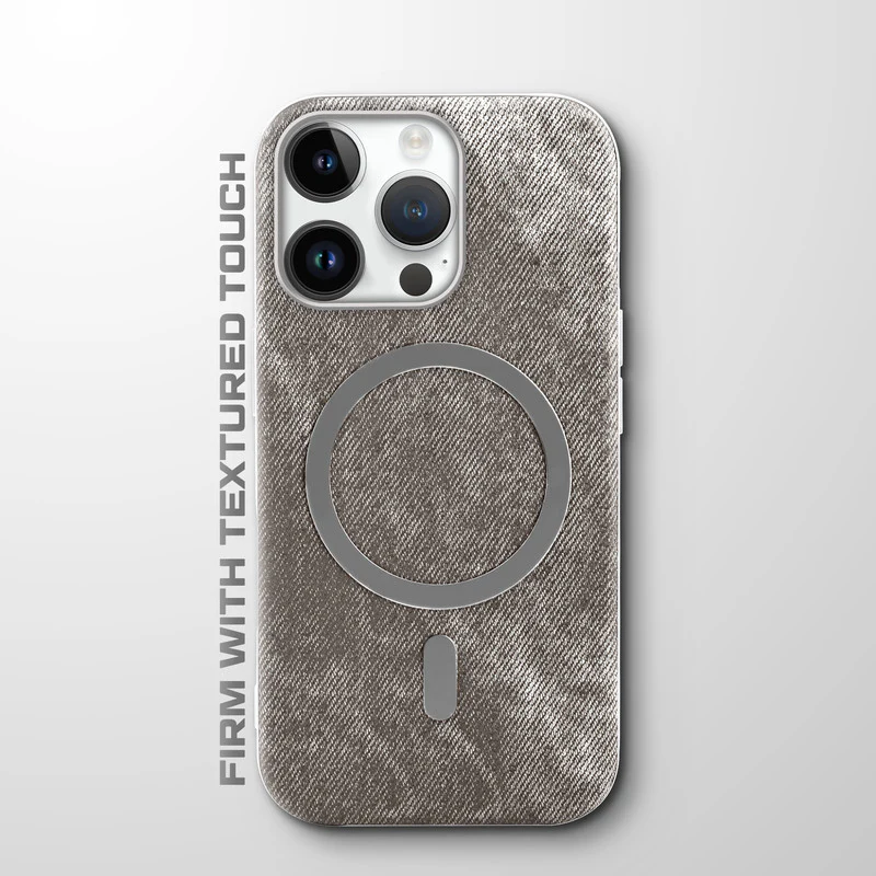 Classic Denim Finish Back Case For Apple iPhone 14 Pro Max With Wireless Charging Support Support - Image 28