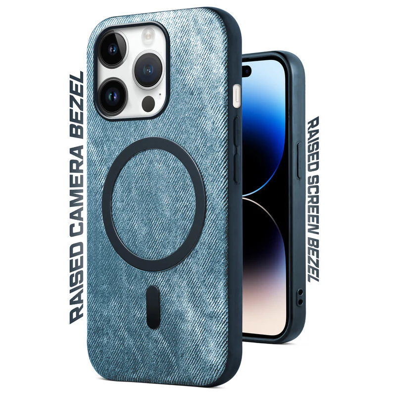 Classic Denim Finish Back Case For Apple iPhone 14 Pro With Wireless Charging Support Support - Image 18